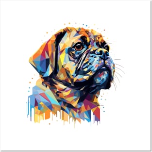 Pug Dog Pet World Animal Lover Furry Friend Abstract Posters and Art